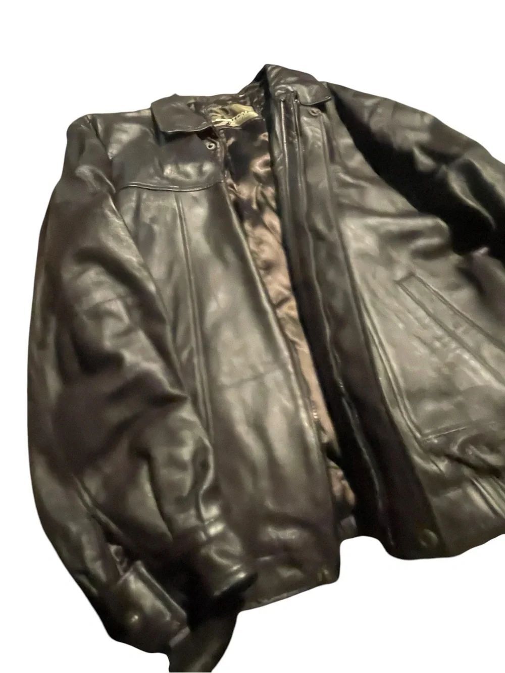 Classic dark brown Leather Jacket - Men's Coat sz XL